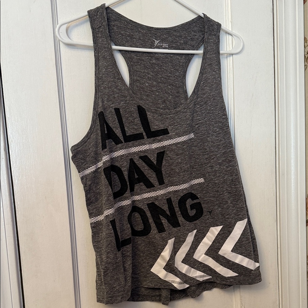 🩶 Old Navy Active Heather Gray Tank TopSZ XL